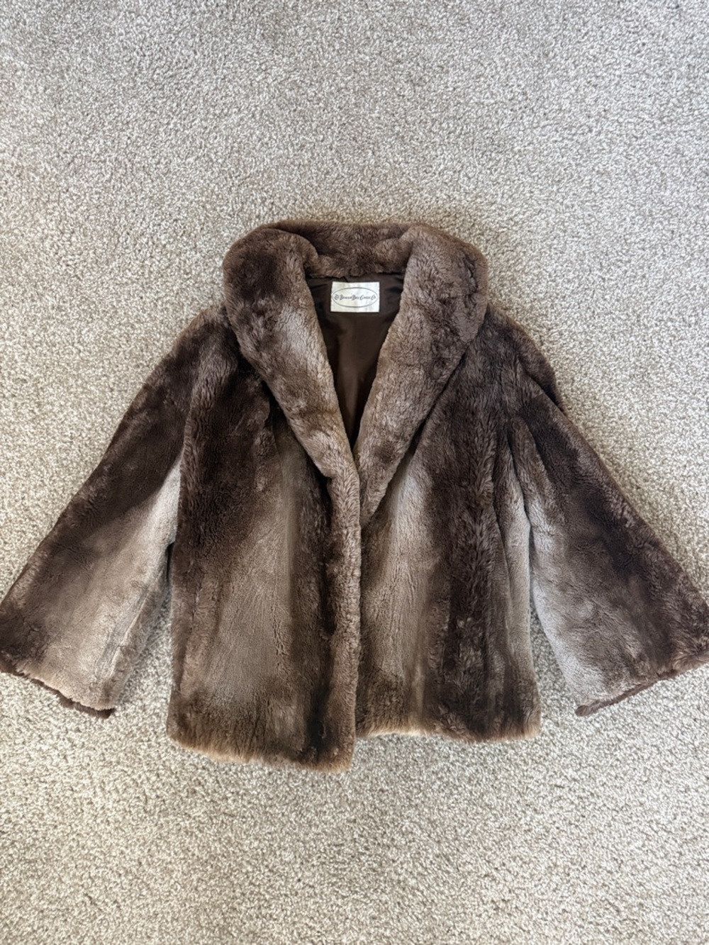 1980’s Vintage Real Fur Brown Jacket